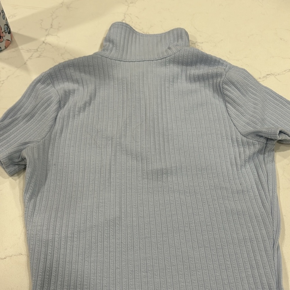 Hollister must-have collection ribbed baby blue tee - Picture 5 of 5